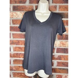 Johnny Was Calme Layla Fave V-Neck Slim Tee Gray Women's T-Shirt XS NWT